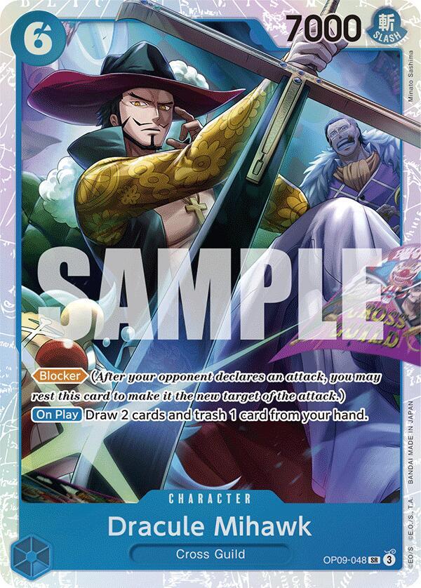 Dracule Mihawk OP09-048 card from Emperors in the New World