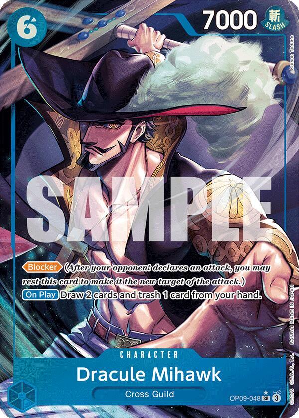 Dracule Mihawk (Parallel) OP09-048 card from Emperors in the New World