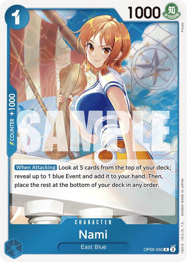 Nami OP09-050 card from Emperors in the New World