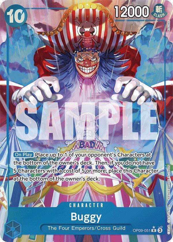Buggy (Alternate Art) OP09-051 card from Emperors in the New World