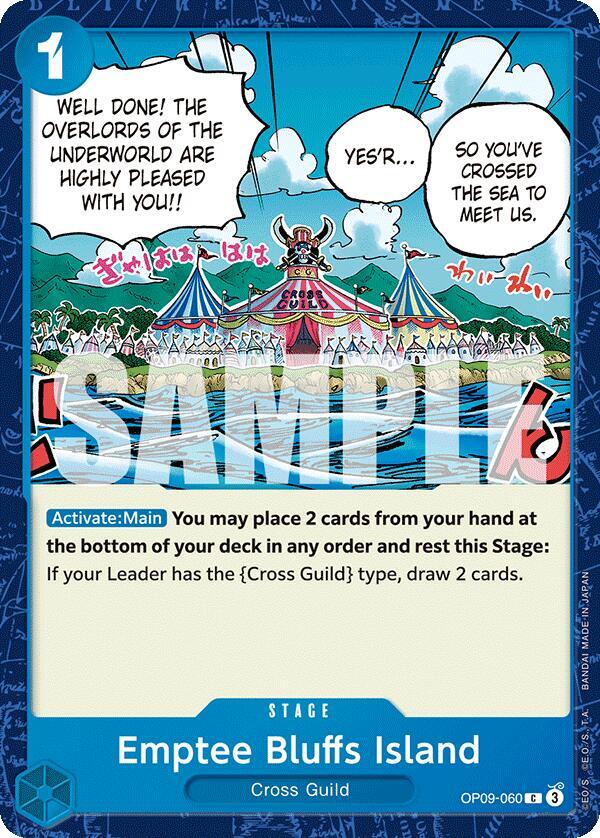 Emptee Bluffs Island OP09-060 card from Emperors in the New World