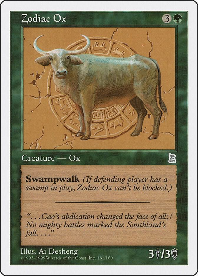 Zodiac Ox 161 card from Portal Three Kingdoms