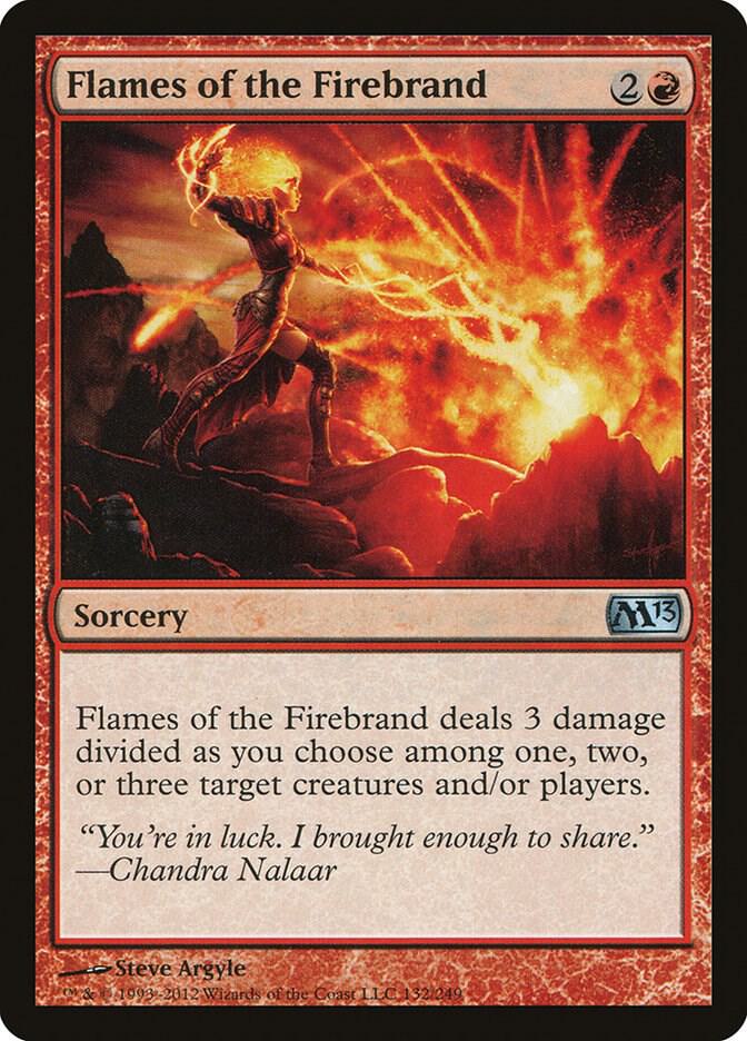 Flames of the Firebrand 132 card from Magic 2013 (M13)