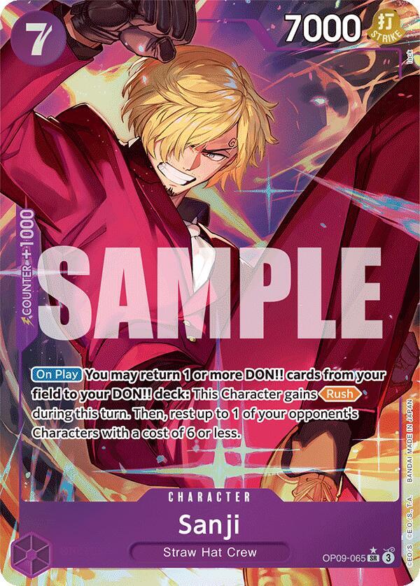 Sanji (Parallel) OP09-065 card from Emperors in the New World