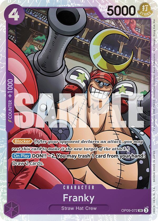 Franky OP09-072 card from Emperors in the New World