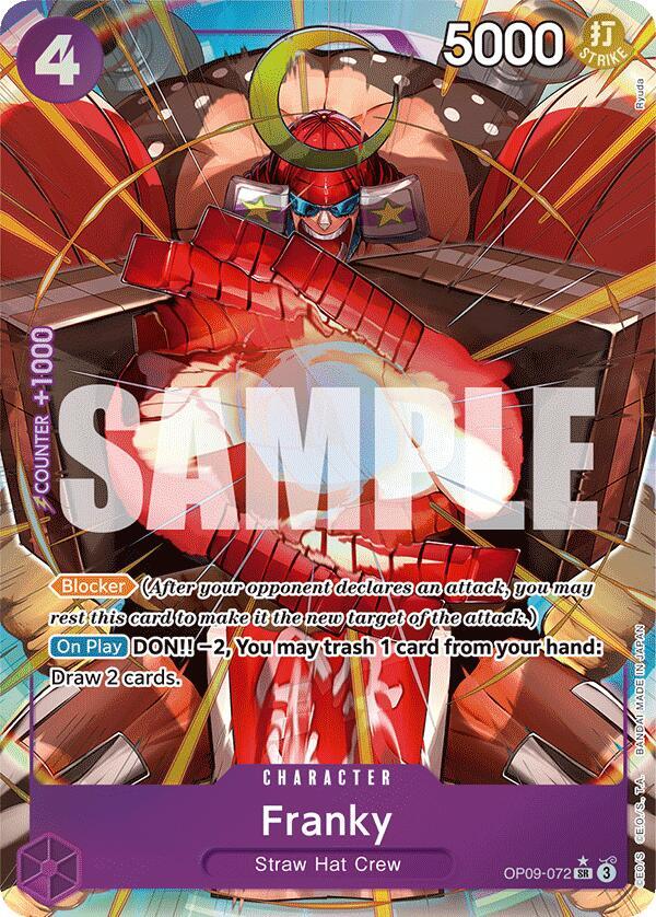 Franky (Parallel) OP09-072 card from Emperors in the New World