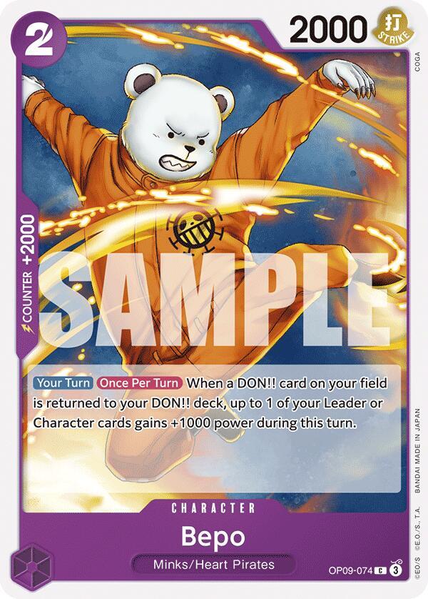 Bepo OP09-074 card from Emperors in the New World