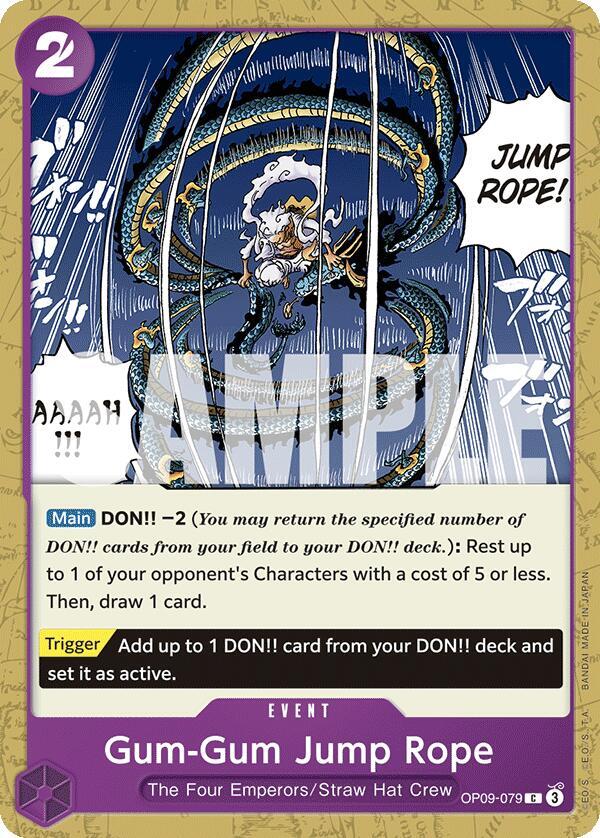 Gum-Gum Jump Rope OP09-079 card from Emperors in the New World