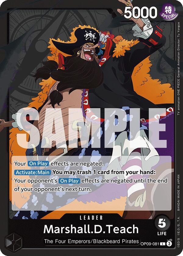 Marshall.D.Teach OP09-081 card from Emperors in the New World
