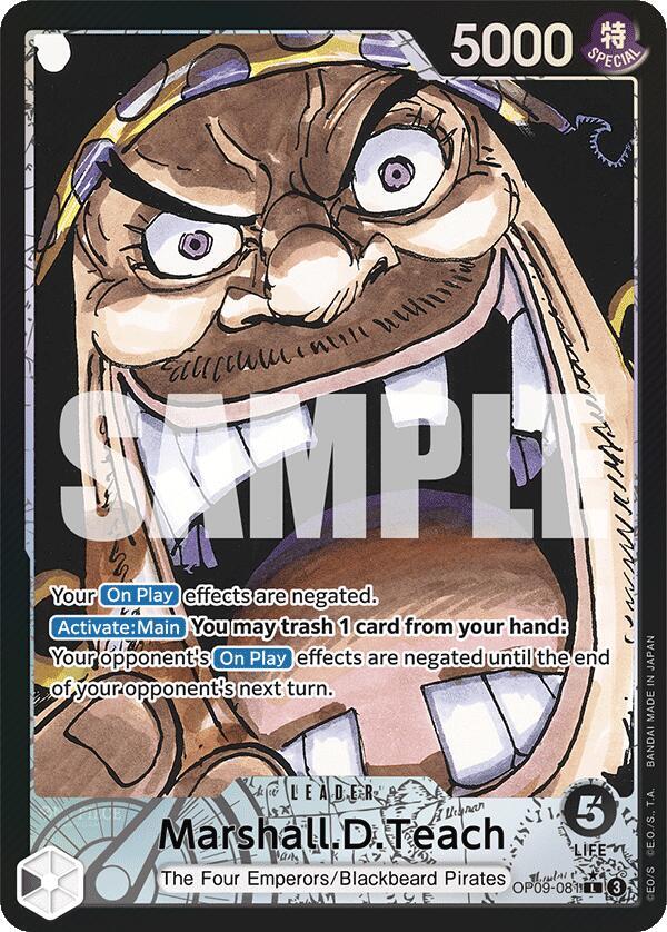 Marshall.D.Teach (Parallel) OP09-081 card from Emperors in the New World