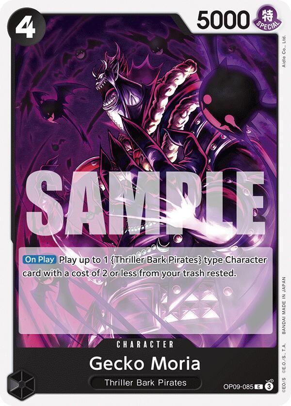 Gecko Moria OP09-085 card from Emperors in the New World