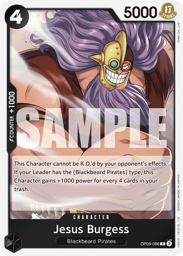 Jesus Burgess OP09-086 card from Emperors in the New World