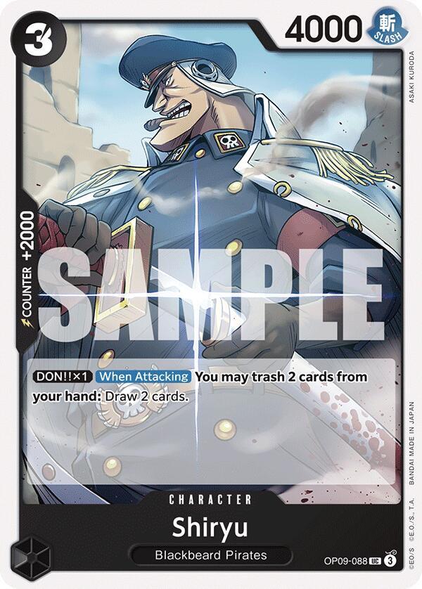 Shiryu OP09-088 card from Emperors in the New World