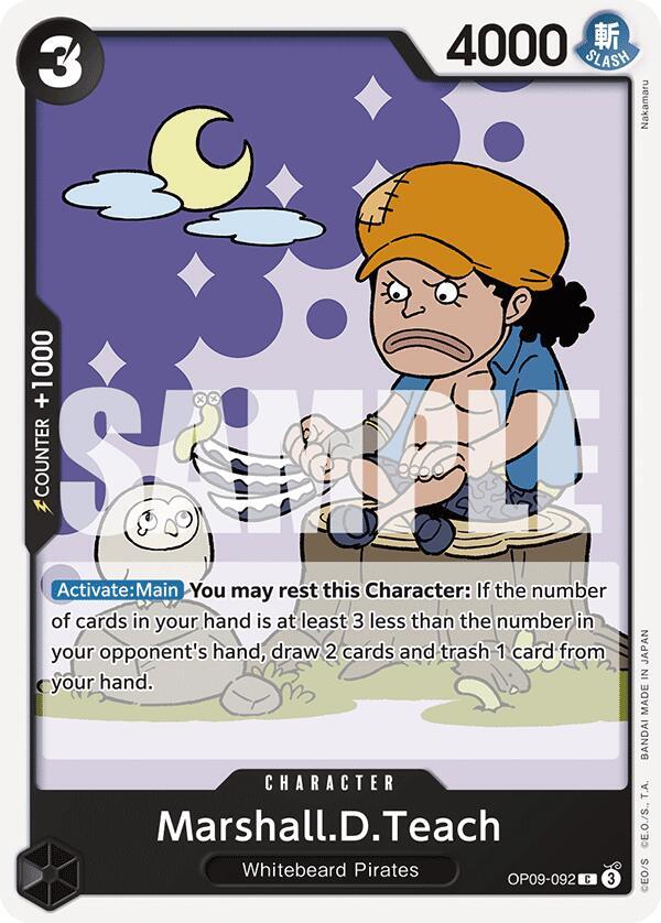 Marshall.D.Teach OP09-092 card from Emperors in the New World