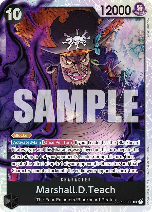 Marshall.D.Teach OP09-093 card from Emperors in the New World