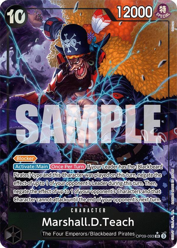 Marshall.D.Teach (Alternate Art) OP09-093 card from Emperors in the New World