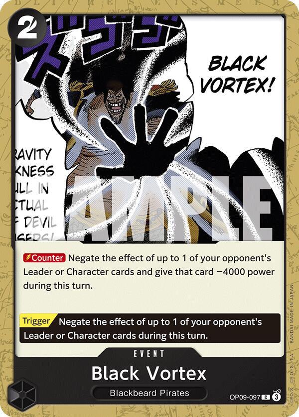 Black Vortex OP09-097 card from Emperors in the New World