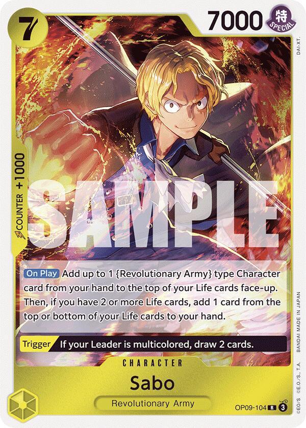 Sabo OP09-104 card from Emperors in the New World