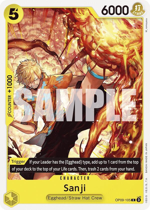Sanji OP09-105 card from Emperors in the New World