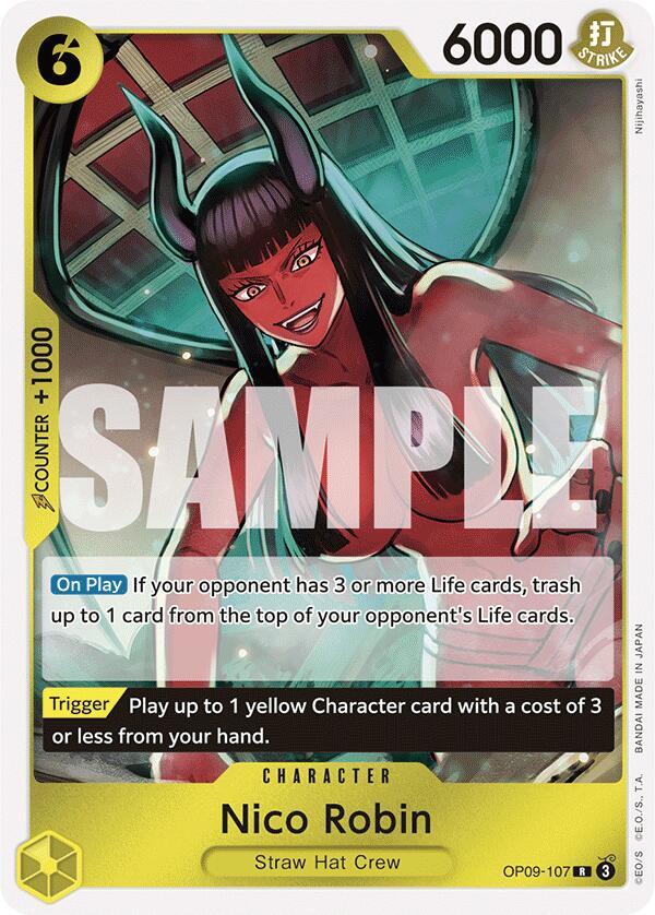 Nico Robin OP09-107 card from Emperors in the New World