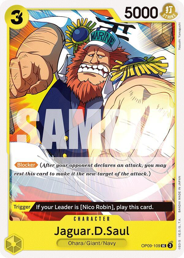 Jaguar.D.Saul OP09-109 card from Emperors in the New World