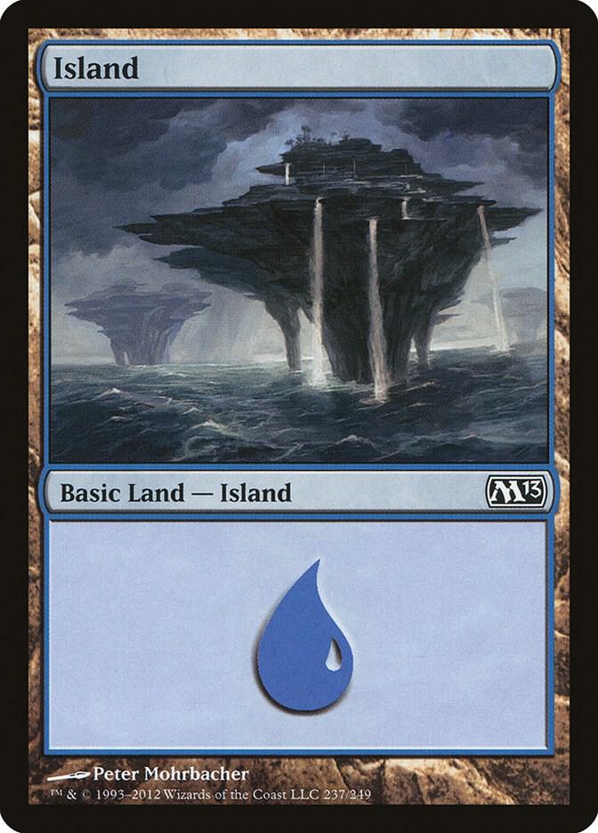 Island 237 card from Magic 2013 (M13)