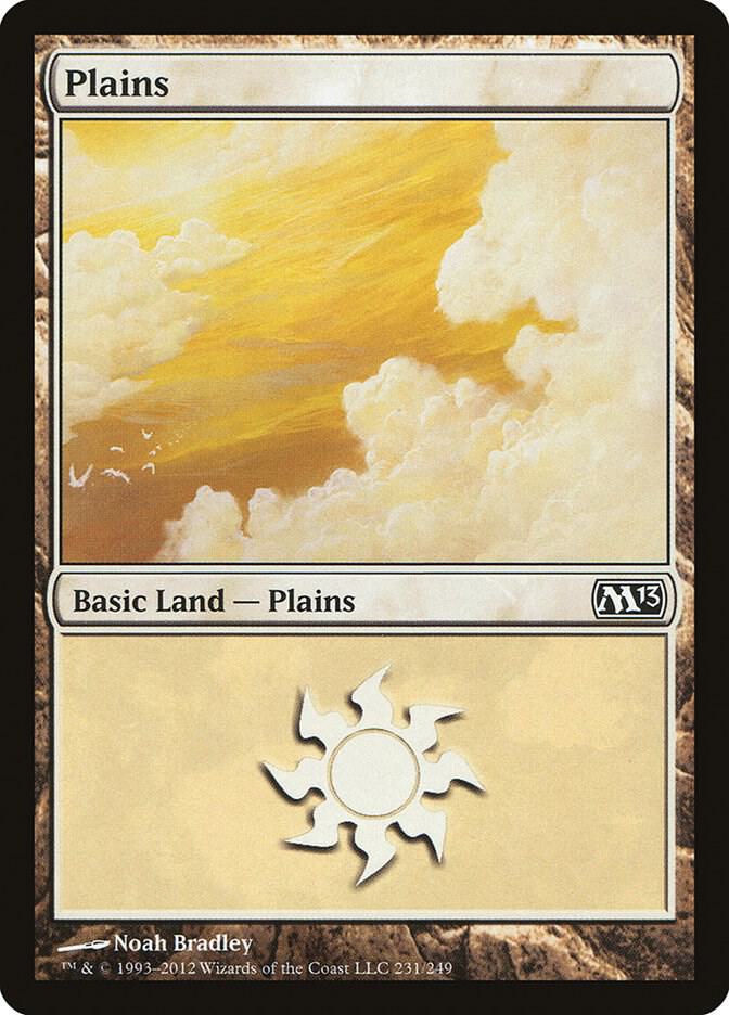 Plains 231 card from Magic 2013 (M13)