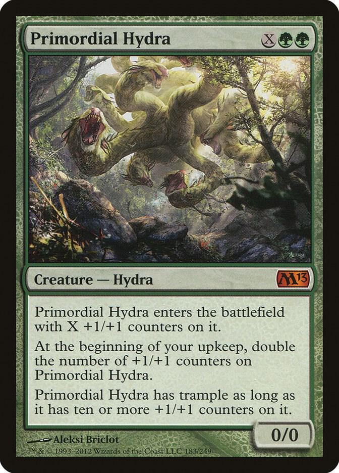 Primordial Hydra 183 card from Magic 2013 (M13)