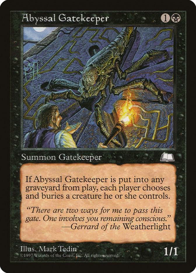 Abyssal Gatekeeper card from Weatherlight