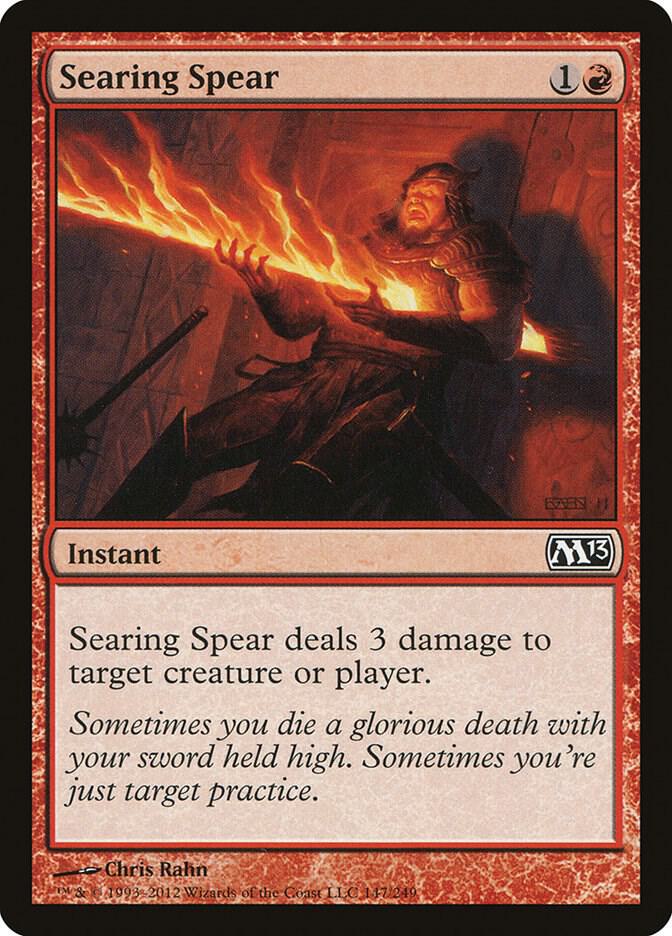 Searing Spear 147 card from Magic 2013 (M13)