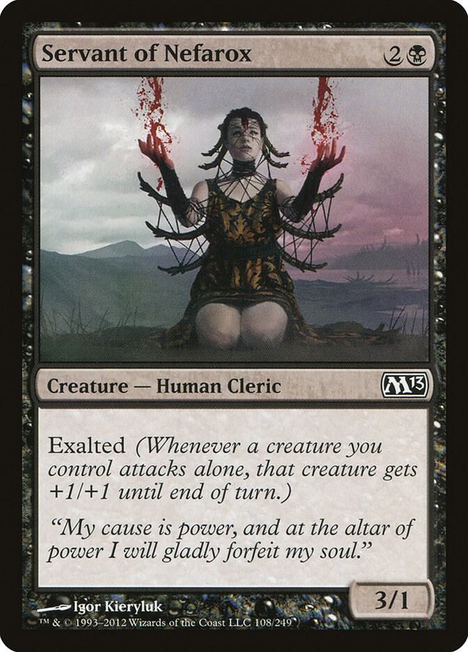 Servant of Nefarox 108 card from Magic 2013 (M13)