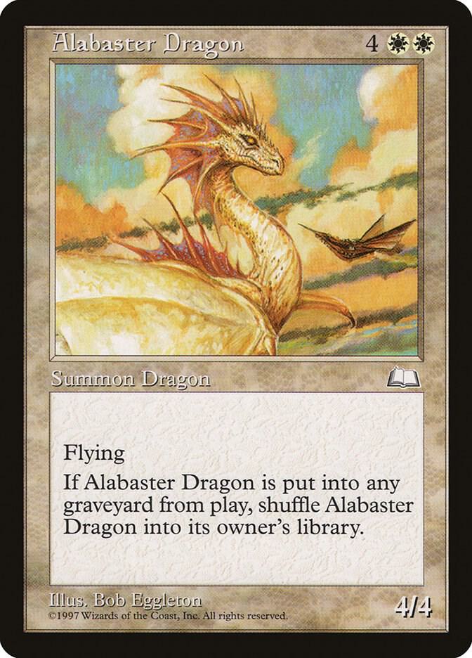 Alabaster Dragon card from Weatherlight