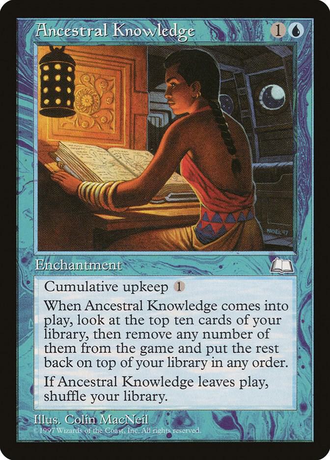 Ancestral Knowledge card from Weatherlight