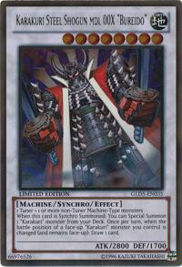 Karakuri Steel Shogun mdl 00X "Bureido" GLD5-EN035 card from Gold Series: Haunted Mine