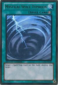 Mystical Space Typhoon GLD5-EN038 card from Gold Series: Haunted Mine