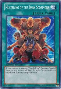 Mustering of the Dark Scorpions GLD5-EN042 card from Gold Series: Haunted Mine