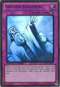 Solemn Judgment GLD5-EN045 card from Gold Series: Haunted Mine