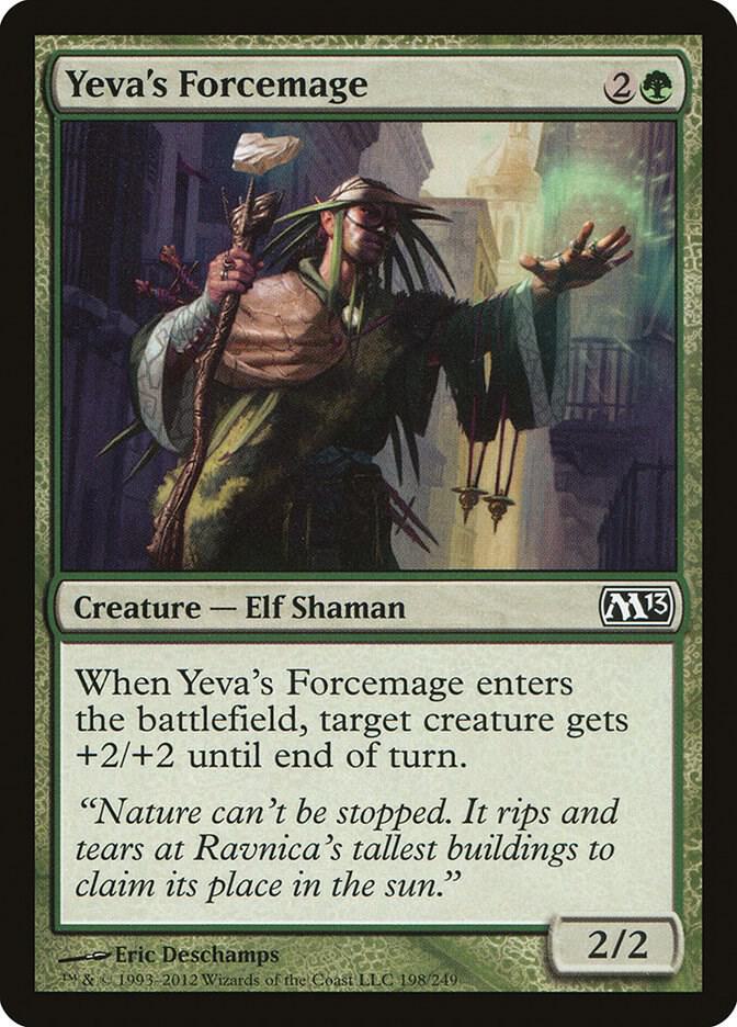 Yeva's Forcemage 198 card from Magic 2013 (M13)