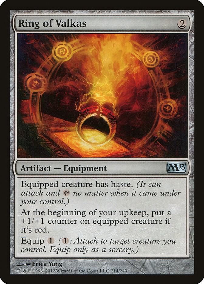 Ring of Valkas 214 card from Magic 2013 (M13)