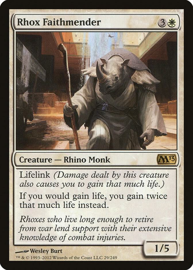 Rhox Faithmender 29 card from Magic 2013 (M13)