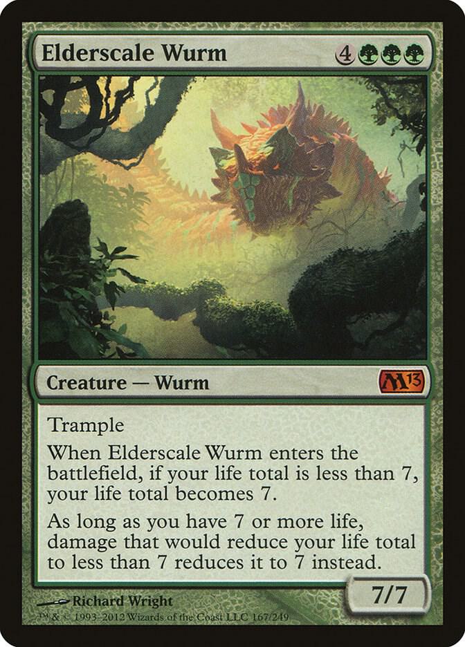 Elderscale Wurm 167 card from Magic 2013 (M13)