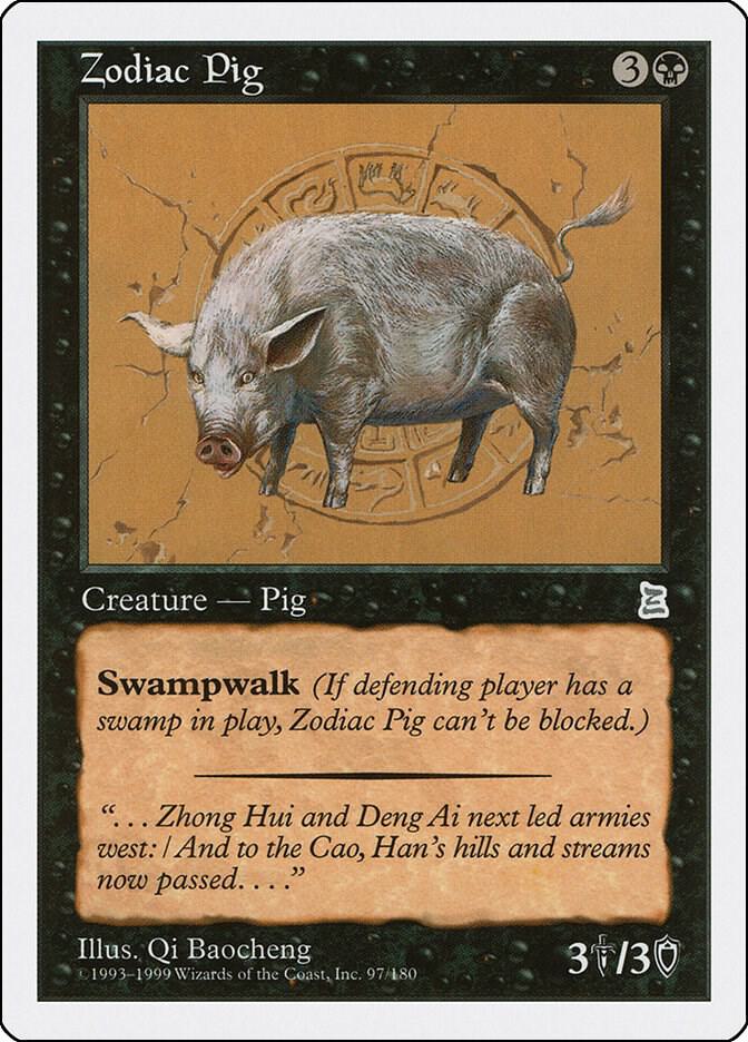 Zodiac Pig 97 card from Portal Three Kingdoms