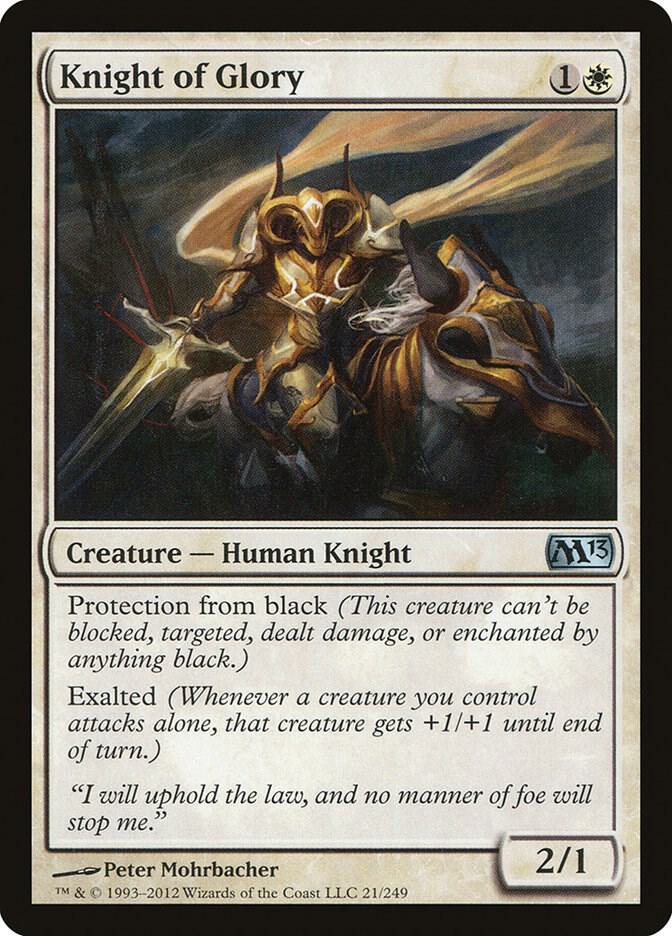 Knight of Glory 21 card from Magic 2013 (M13)