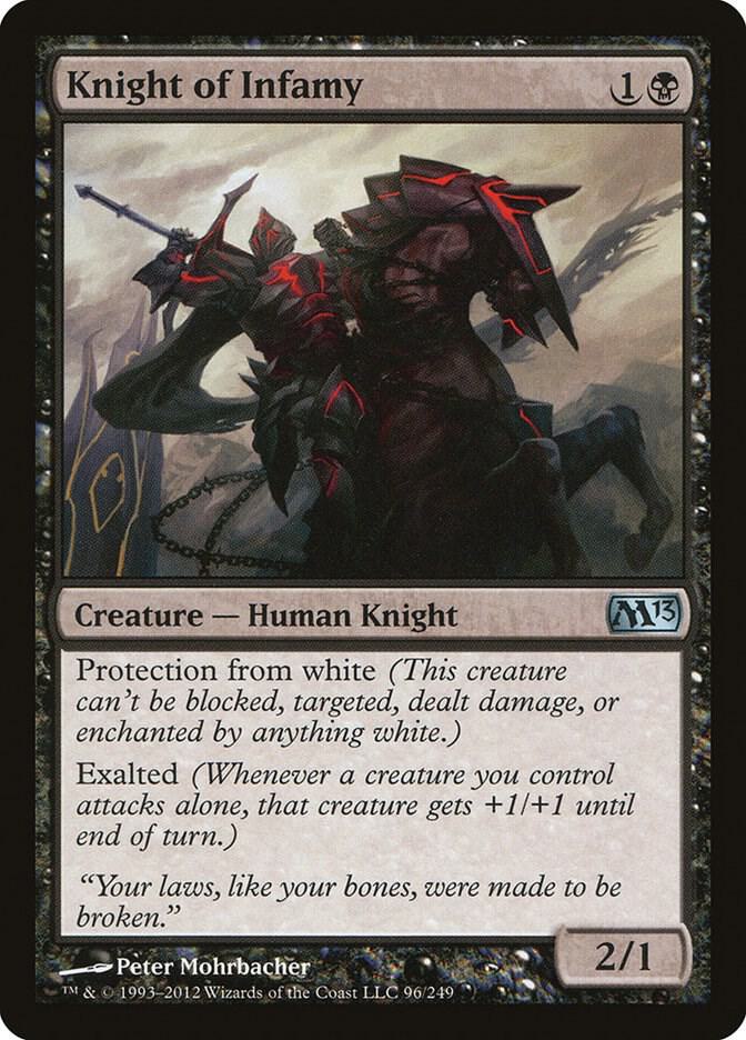Knight of Infamy 96 card from Magic 2013 (M13)