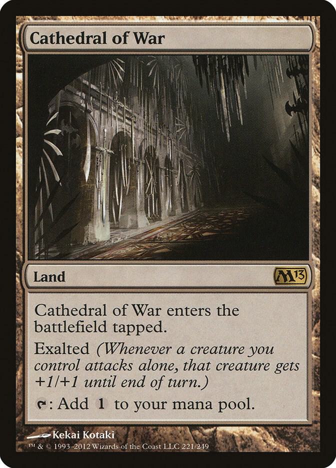 Cathedral of War 221 card from Magic 2013 (M13)
