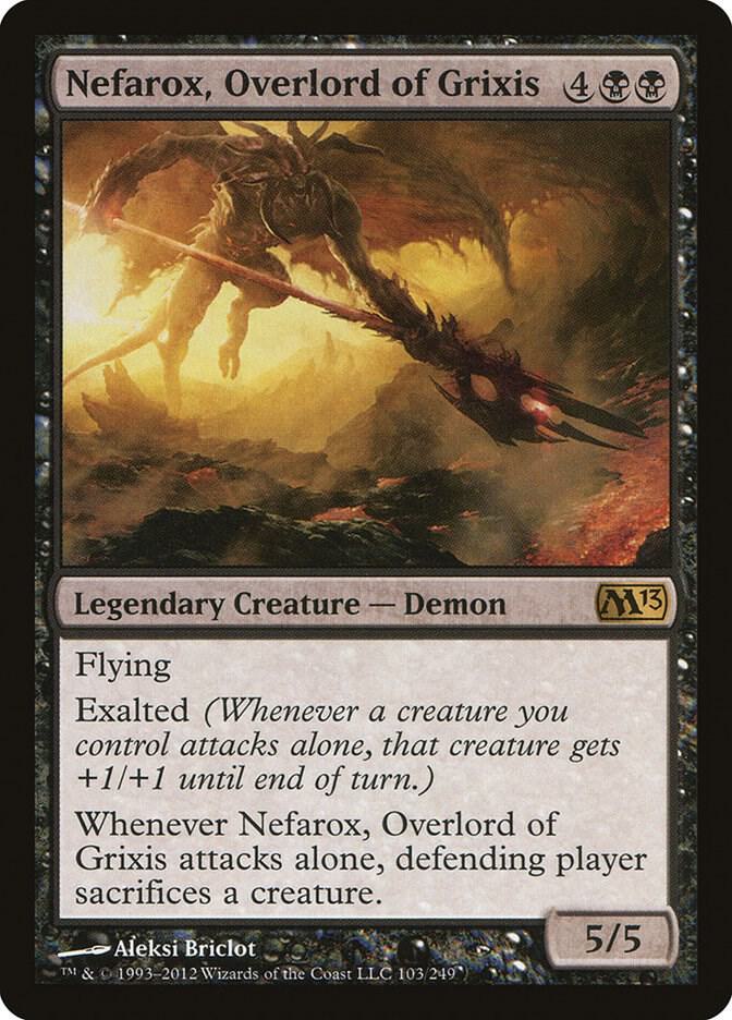Nefarox, Overlord of Grixis 103 card from Magic 2013 (M13)