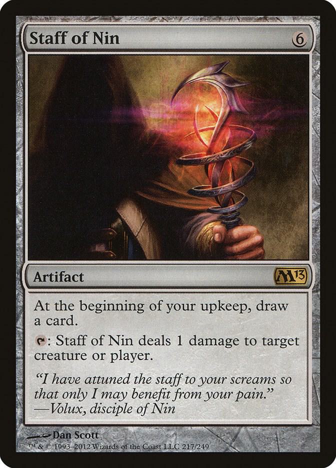 Staff of Nin 217 card from Magic 2013 (M13)