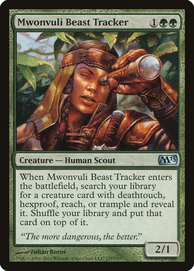 Mwonvuli Beast Tracker 177 card from Magic 2013 (M13)