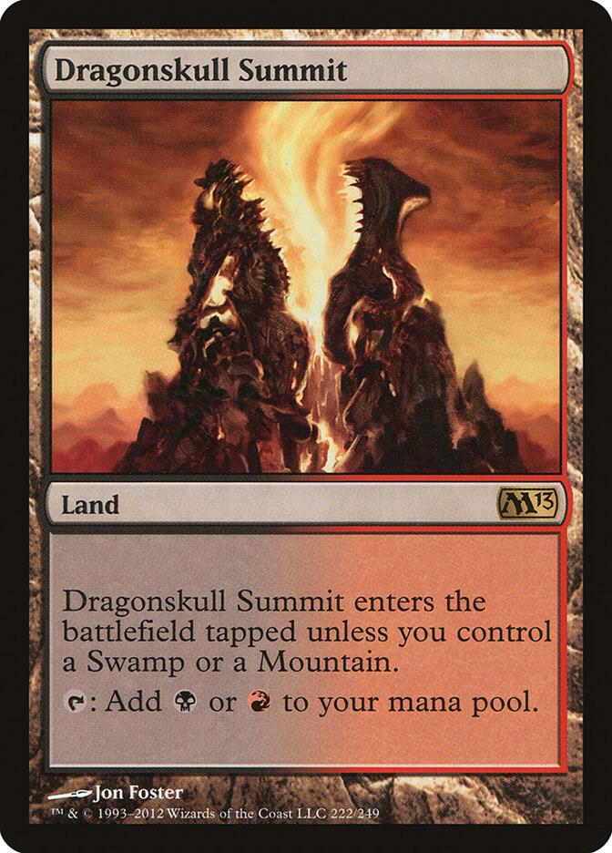 Dragonskull Summit 222 card from Magic 2013 (M13)