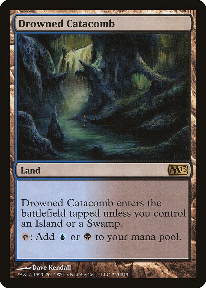 Drowned Catacomb 223 card from Magic 2013 (M13)